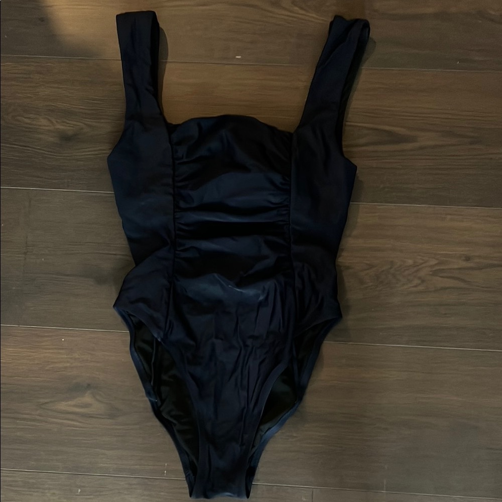 Elegant Navy One-Piece Swimsuit